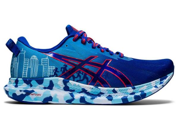 Asics Hardloopschoenen Heren, NOOSA TRI 13 Rood/Blauw - Asics Outlet Belgie | B3674921-MZ